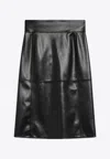 S Max Mara Volonta Faux Leather Skirt In Black