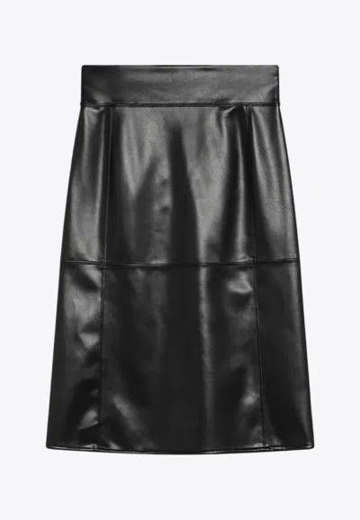 's Max Mara Volonta Faux Leather Skirt In Black