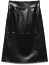 S Max Mara Volonta Eco Leather Skirt In Black