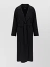 S Max Mara Waist Belt Long Lapel Pocket Coat