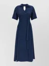 's Max Mara Waist Belt Pleated Wrap Dress