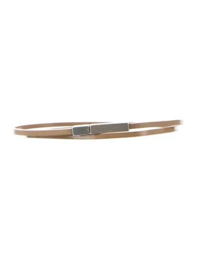 Pre-owned S Max Mara Waist Belt Skinny Waist Belt In Neutrals
