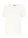 S Max Mara 크루넥 자수 티셔츠 In White