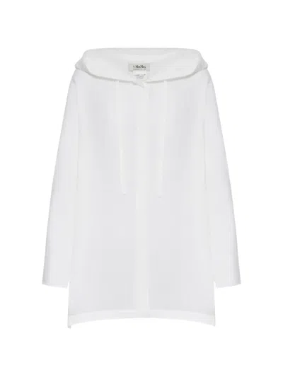 S Max Mara 후드 재킷 In White