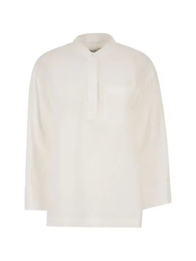 S Max Mara Smmcantico - Pure Linen Shirt In White