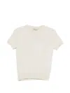 S Max Mara 반소매 스웨터 In White