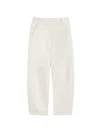 S Max Mara 패널 스트레이트 팬츠 In White