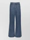 'S MAX MARA WIDE LEG DENIM TROUSERS WITH POCKETS AND BELT LOOPS