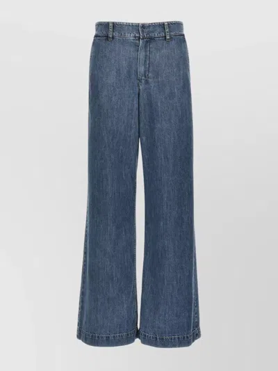 's Max Mara Wide Leg Denim Trousers With Pockets And Belt Loops
