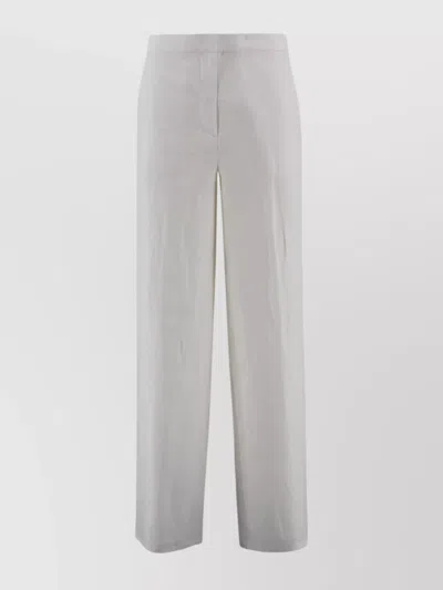 's Max Mara Wide Leg High Waist Trousers With Seam Detail In Gray