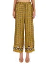 's Max Mara Flowing Trousers In Printed Silk