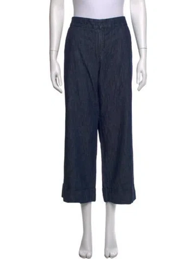 Pre-owned 's Max Mara Wide Leg Pants In Blue
