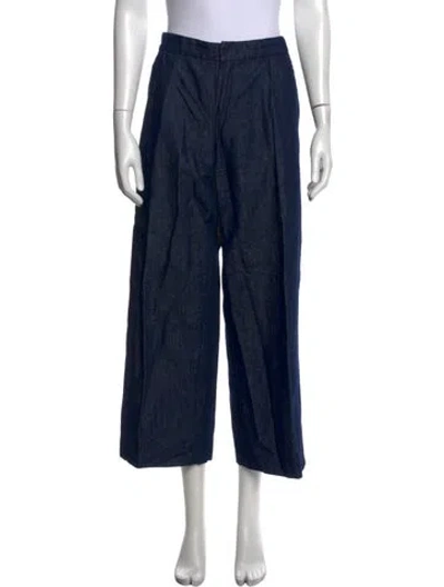 Pre-owned S Max Mara Wide Leg Pants In Blue