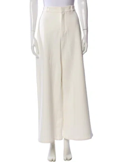 Pre-owned S Max Mara Wide Leg Pants In White