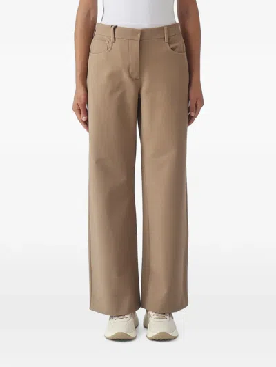 S Max Mara Spirited Wide-leg Trousers In Brown