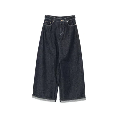 's Max Mara Wide-leg Turn-up Jeans In Blue