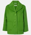 S Max Mara Windsor Wool Loden Jacket In Green
