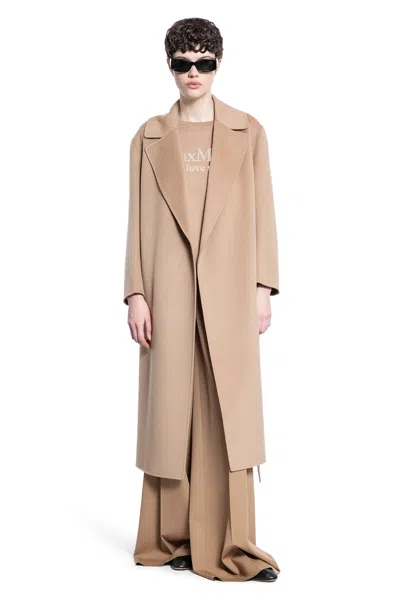 S Max Mara Woman Beige Coats