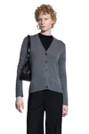 's Max Mara Apollo Wool Cardigan With Elbow Patches In Gray