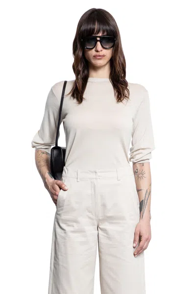 S Max Mara Maglione In Lana Leggera In Beige