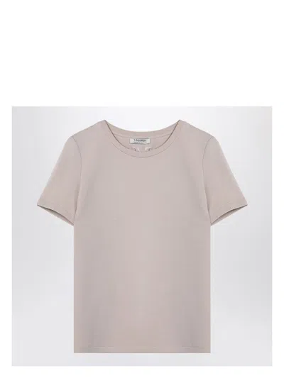 S MAX MARA WOMEN'S ÃCRU COTTON-BLEND T-SHIRT