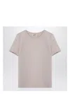 S Max Mara Écru Cotton-blend T-shirt In Beige