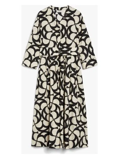S Max Mara Women's Alice Printed Cotton Dress In Black