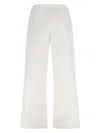's Max Mara S Max Mara Argento Poplin Cotton Trousers In Ecru