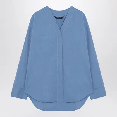 's Max Mara S Max Mara Women's Blue Shirt In Cotton Canvas