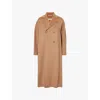 's Max Mara Double-breasted Virgin Wool Coat In Camel