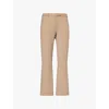 's Max Mara S Max Mara Womens Camel Umanita Twill-texture Straight-leg Low-rise Stretch-cotton Blend Trousers