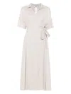 S Max Mara Cotton Midi Dress In Beige