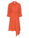 S Max Mara Tabata Cotton Shirtdress In Orange