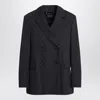 S Max Mara ' Double-breasted Jacket In Midnight Crêpe