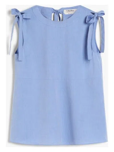 'S MAX MARA WOMEN'S ELEONORA WAISTCOAT LIGHT BLUE | SIZE 40 | 2519161013600002