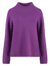 S Max Mara Elica Wool And Cachemire Turtleneck Pullover In Purple