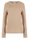 S Max Mara Womens Camel Georg Crewneck Relaxed Wool-blend Knitted Jumper In Camel