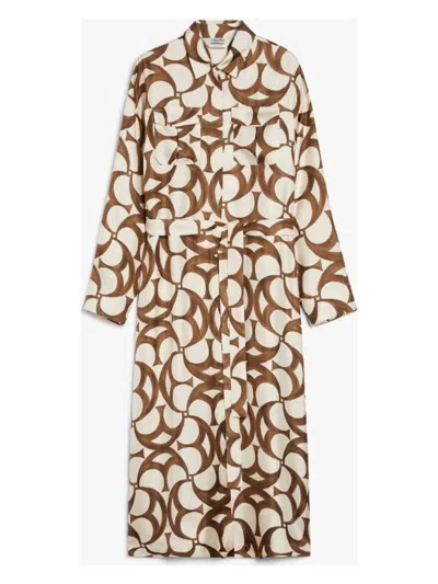 S MAX MARA WOMEN'S ILEANA DRESS ECRU | SIZE 46 | 2519221051600001