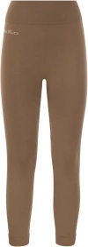 's Max Mara Lama Logo Printed Leggings In Camel