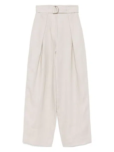 'S MAX MARA WOMEN'S LINEN WIDE-LEG TROUSERS
