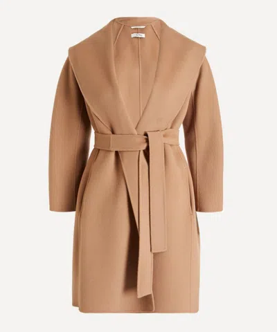 S Max Mara Women's Messi Double-faced Wool Robe Coat In Camel