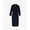 's Max Mara S Max Mara Womens Midnightblue Poldo Notch-lapels Regular-fit Wool Coat