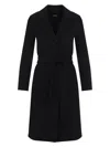 S Max Mara Wool Robe Coat In Black