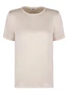 's Max Mara S Max Mara Rebecca Satin T-shirt In Sand