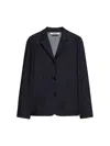 's Max Mara Notched-lapels Single-breasted Blazer In Navy