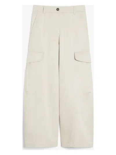 S MAX MARA WOMEN'S ROSATEA BEIGE CARGO COULOTTE PANTS