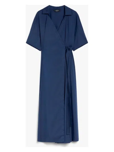 'S MAX MARA WOMEN'S SARAH DRESS BLUE | SIZE 46 | 2519221013600057