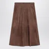 S Max Mara ' Brown Skirt In Suede