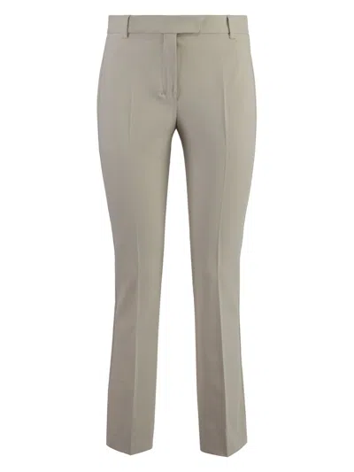S MAX MARA WOMEN'S STRETCH VISCOSE TROUSERS WITH FLARED HEM