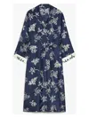 S Max Mara Timeo Kaftan Dress With Belted Waist In Navy